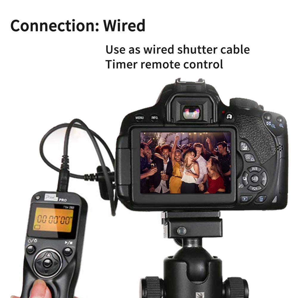 Wireless Remote Shutter Release Cable Wired Timer Remote Control TW-283DC0 Compatible for Nikon D850 D810 D800 D700 D500 D300 D300s D200 D40s D800E