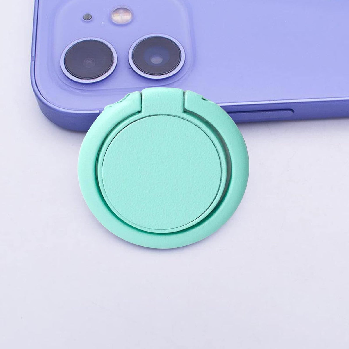[2 Pack] Ultra-Thin Cell Phone Ring Holder Stand - 360 Degree Rotation, 180 Degree Adjustable Kickstand, Light Blue