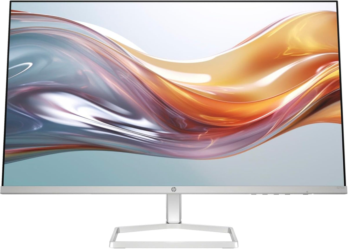 HP Series 5 527sw 27" 300 nits IPS FHD Monitor (Replaces M27FW) Adjustable Tilt, Flicker Free, Anti-Glare, Ultra-Thin, Low-Blue Light Filter, 1x HDMI, White/Silver w/DKZ Hub USB Port Expander