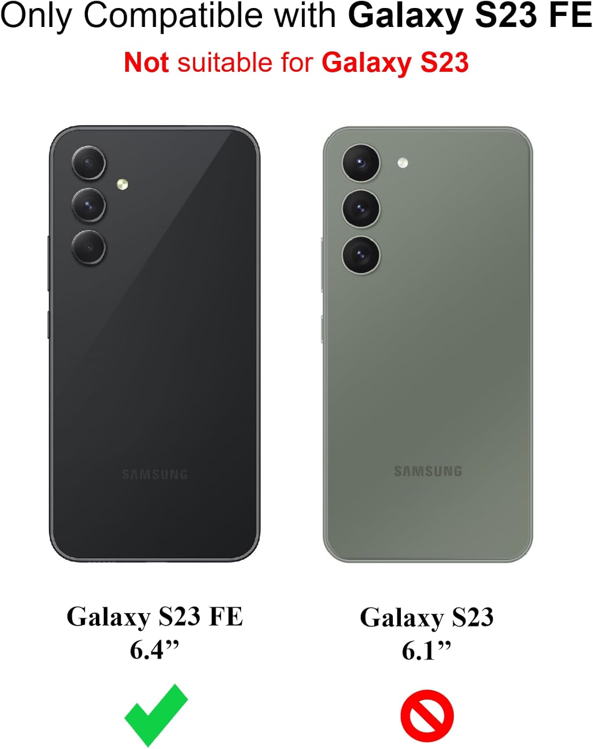 Thin Phone Case for Samsung Galaxy S23 FE (6.4-inch) with Camera Protection, Soft Interior Slim Flexible TPU Back Cover
