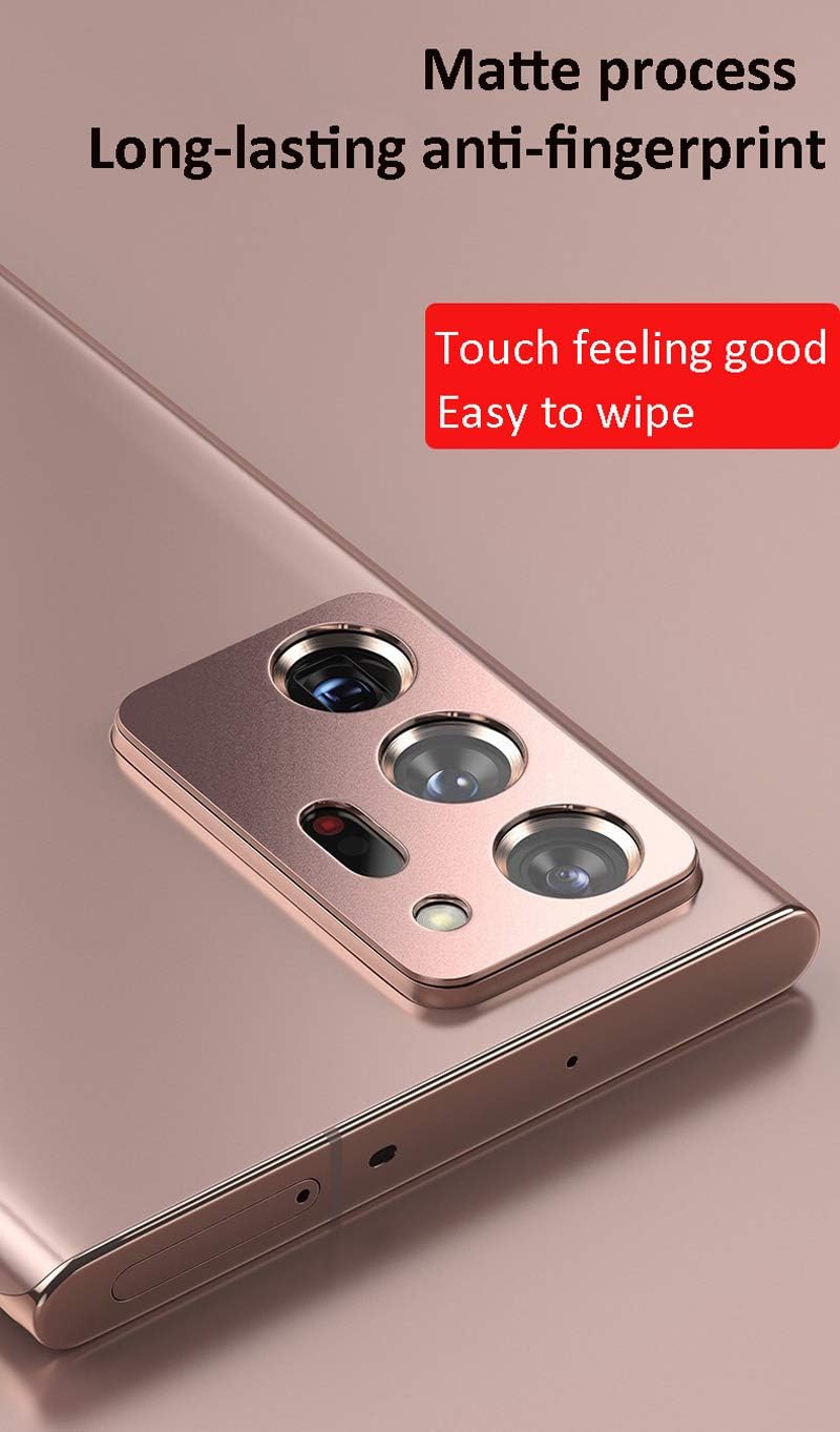 2 Pack Metal Camera Lens Protector for Samsung Note 20 Ultra, Full Coverage Case for Note20 Ultra 5G Camera Screen