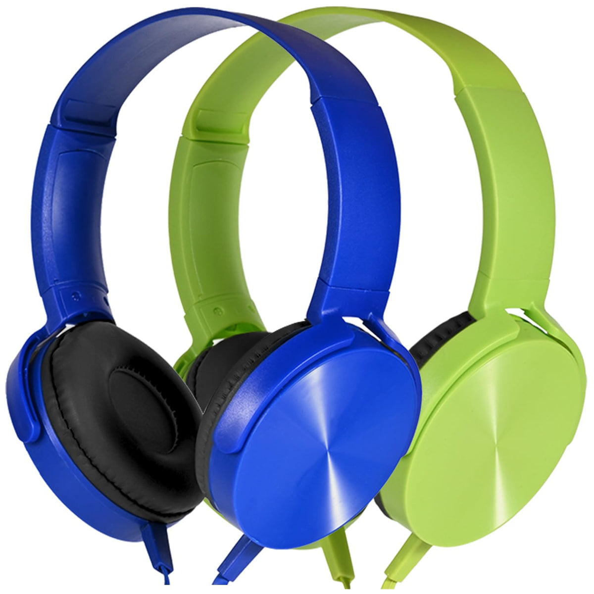 Wensdo Kids Headphones 2 Pack for School Classroom Students, Durable Comfy Swivel Wired Headset for Online Learning, Noise Stereo Sound 3.5mm Jack