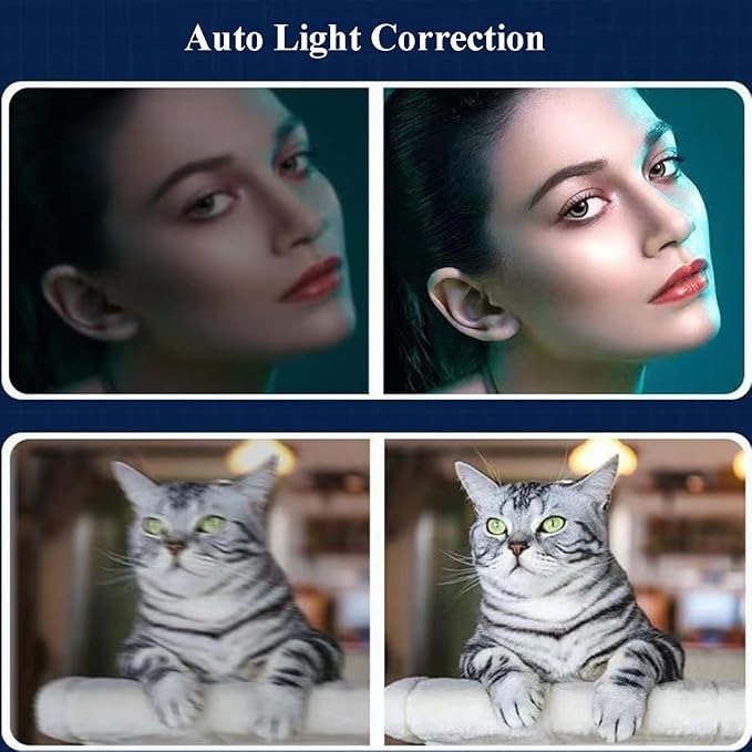 GIZNXBA Full HD Webcam Streaming with Auto Light Correction Noise Reduction Mics Wide-Angle Lens HD USB Webcam with Autofocus for Desktop PC Or Laptop(1080P)