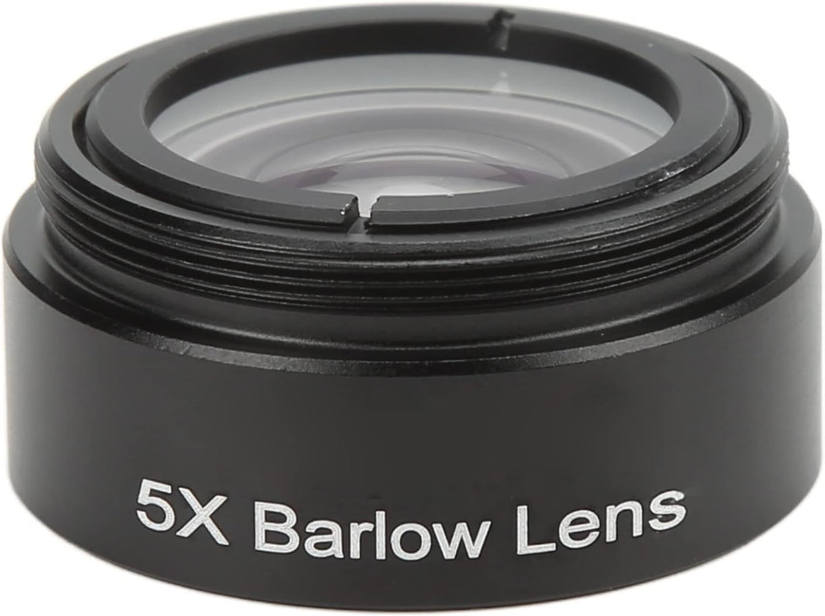 Extra Objective Lens, Clear Optical Glass 5X Microscope Camera Lens for Astronomy Lovers