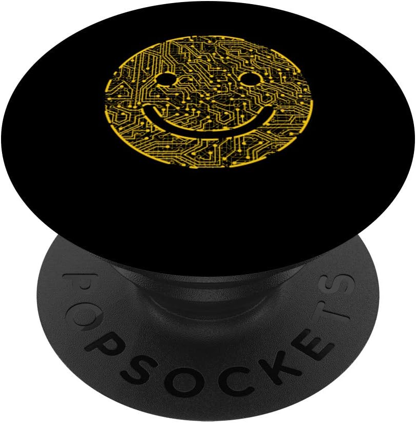 Positive Electric Circuit Smile Computer Science Programmer PopSockets Swappable PopGrip