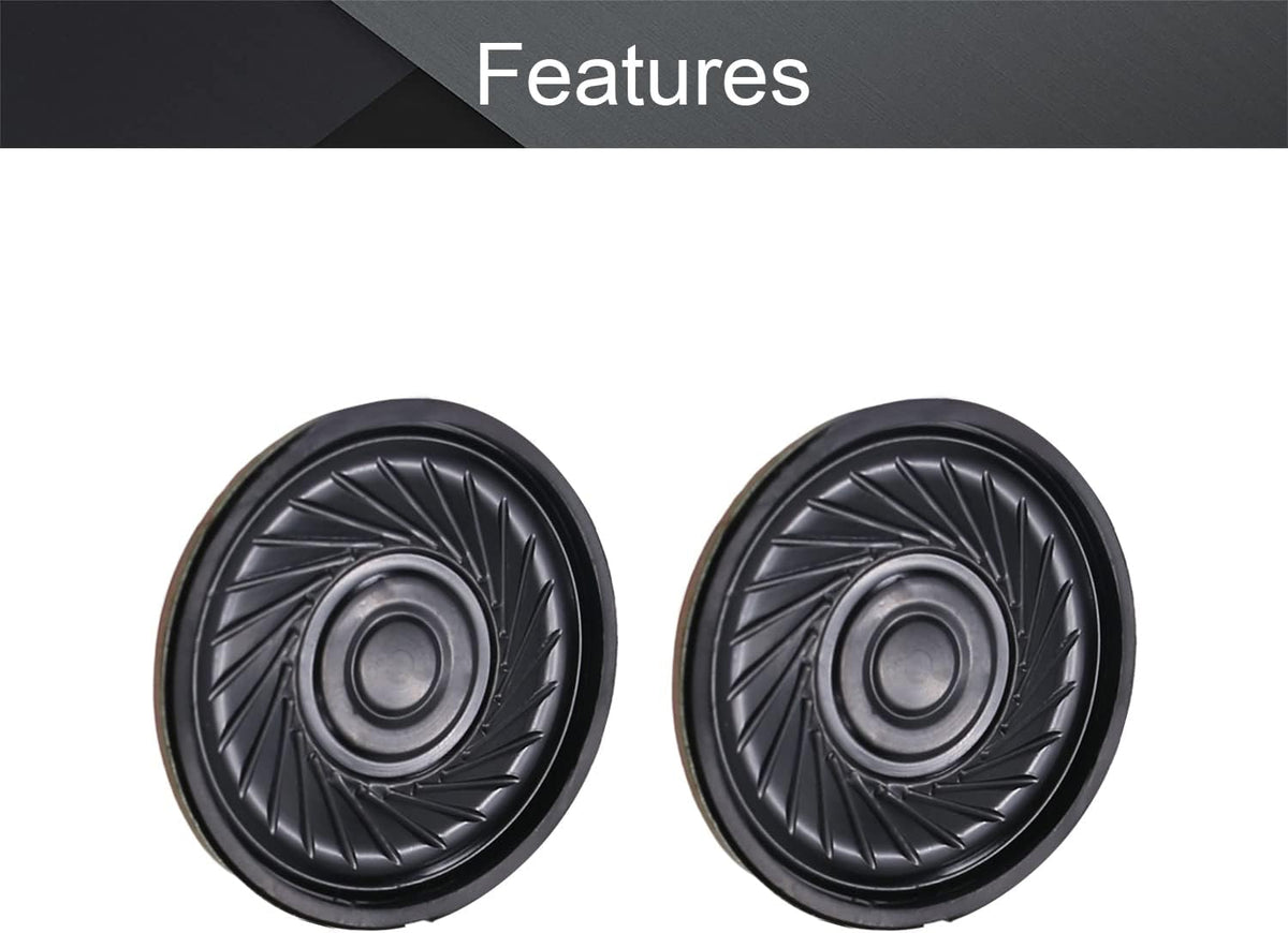 Fielect DIY Magnetic Speaker 2W 8 Ohm Replacement Loudspeaker 36mm Diameter (2pcs)