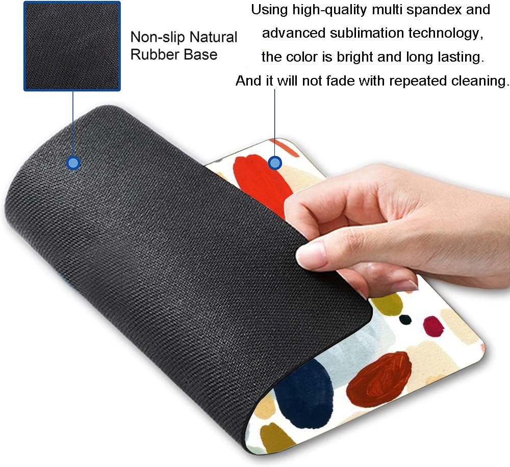 Mouse Pad, Multi Color Abstract Art Mouse Pad, Square Non-Slip Rubber Personalized Computer Mouse Mat, Waterproof Cute Desk Mousepad for Gaming Office Laptop Home