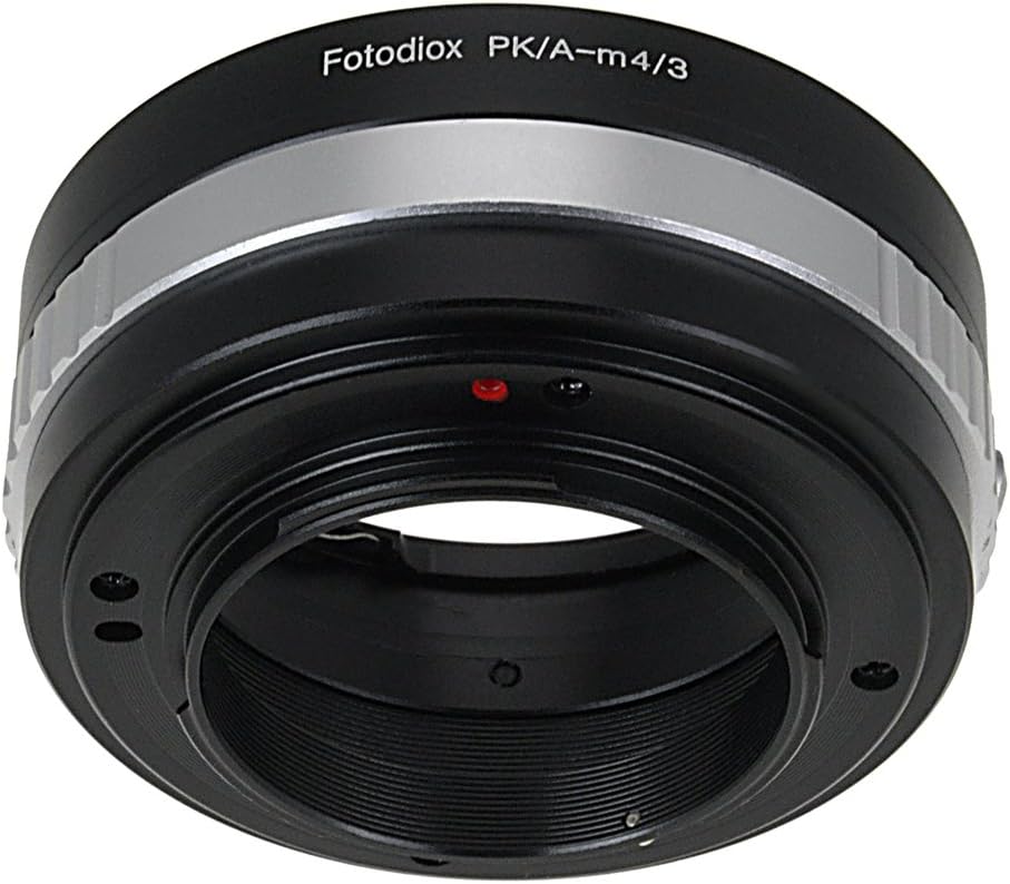 Fotodiox Lens Mount Adapter Pentax K AF Lens to MFT (Micro-4/3, M4/3) Mount Mirrorless Camera with Aperture Control Dial