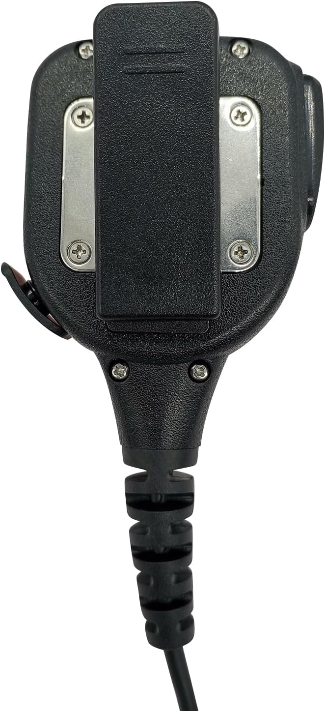 Two Way Radio Shoulder Mic 2 Prong Remote Speaker Microphone with 3.5mm Audio Jack for Motorola