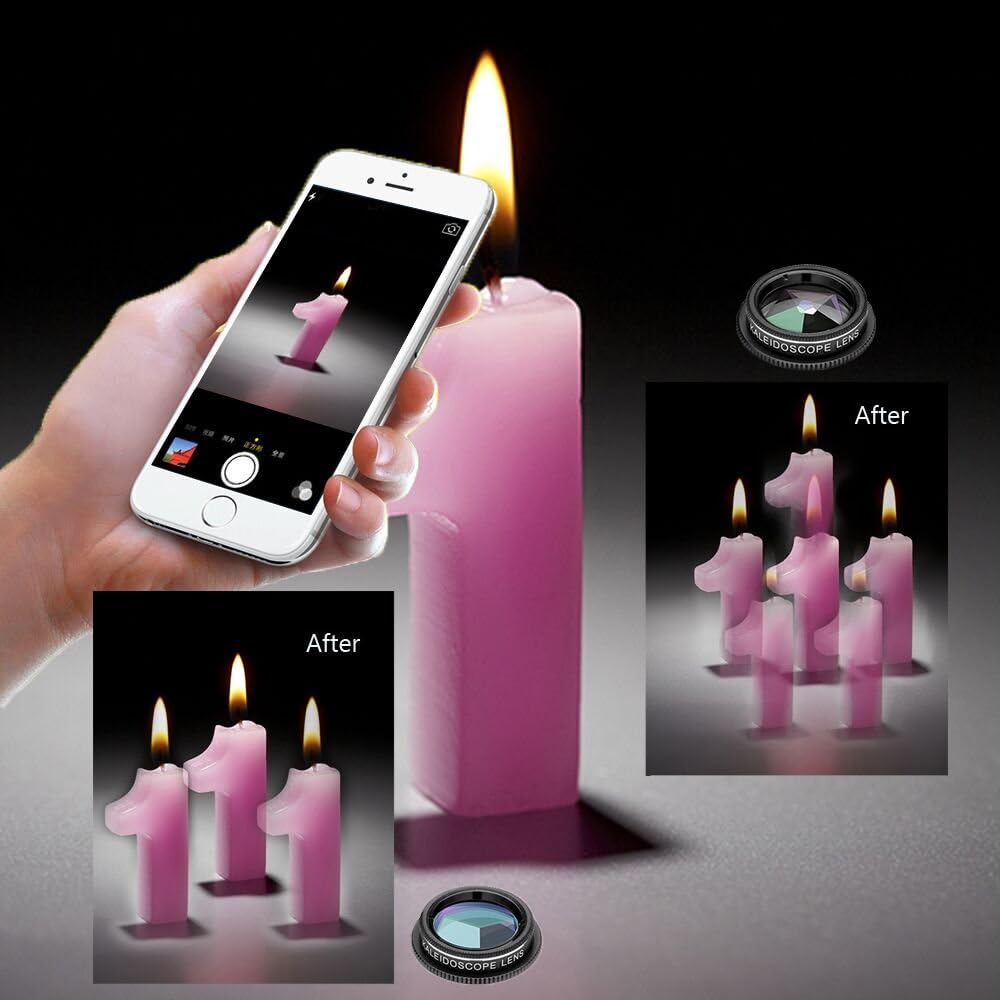 Cell Phone Camera Lens Kit - 11 in 1 Super Wide Angle, Macro, Fisheye, Telephoto, CPL & More for iPhone/Samsung