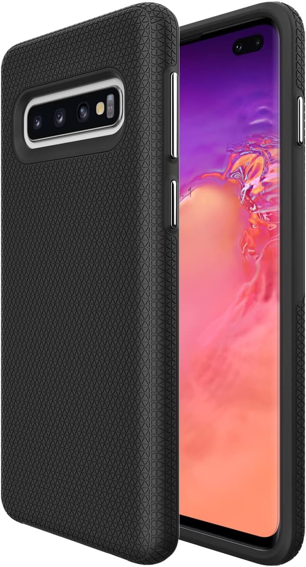 KIOMY Case for Samsung Galaxy S10+ / S10 Plus, Shockproof Bumper Protective Cover, Hybrid Design Hard PC Back with TPU