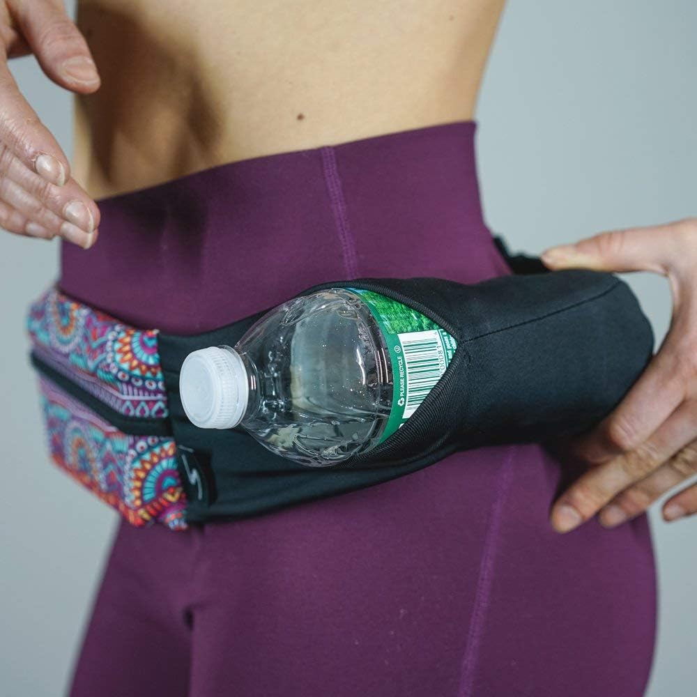 3 Pocket Adjustable Running Belt Waist Pack, Fanny Pack For Working Out With Sweat Resistant Backing, Holds All iPhone Models