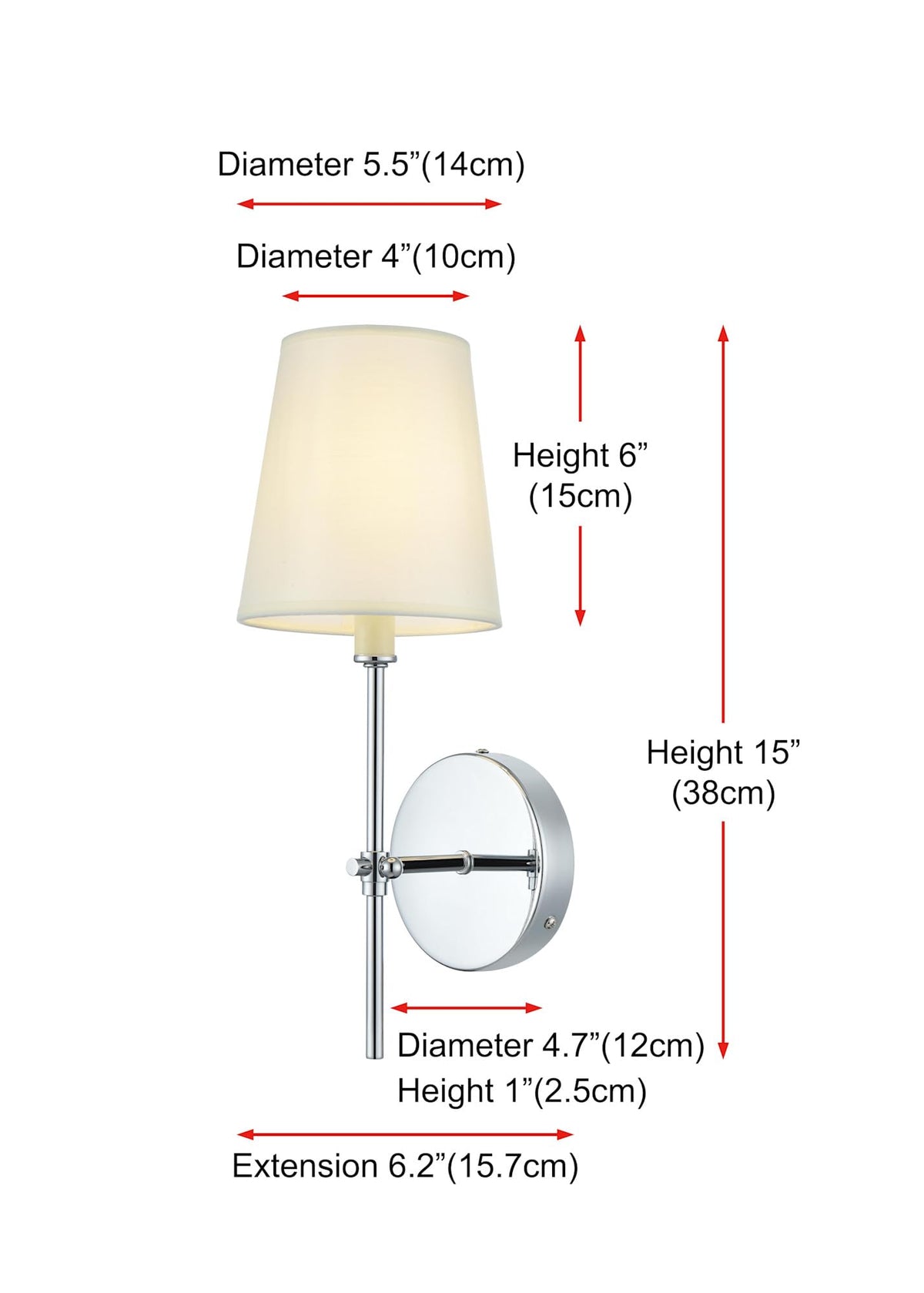 Elegant Lighting Living District Mel 1-Light Traditional Metal Wall Sconce in Black