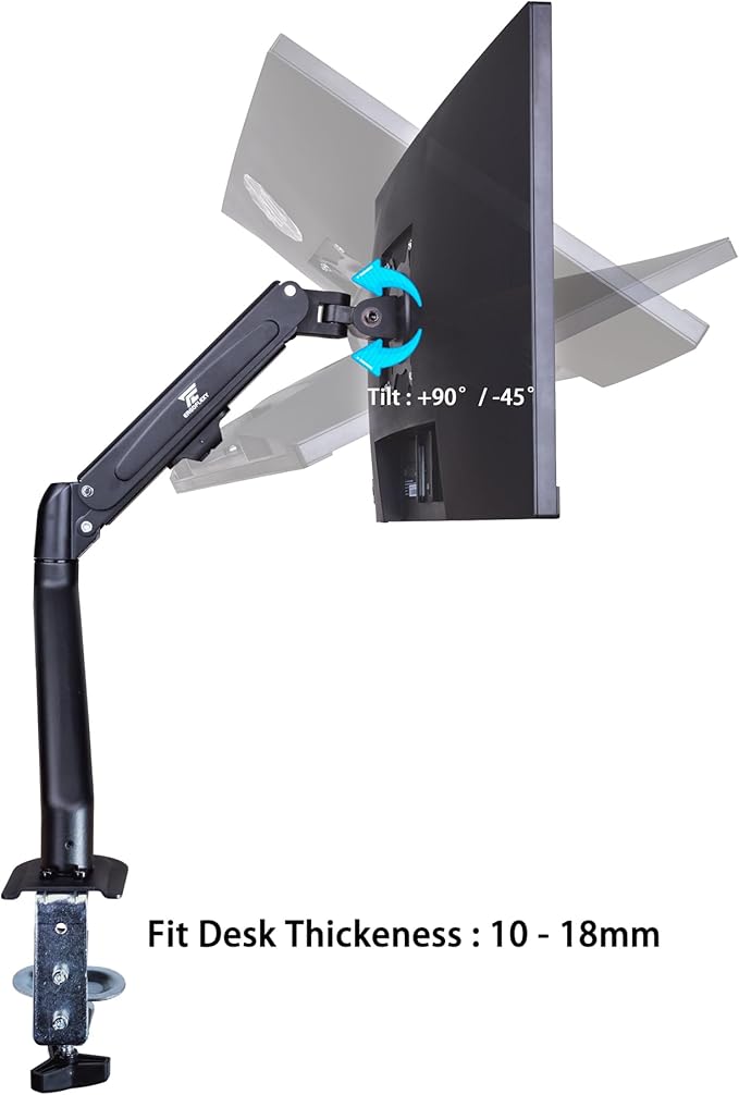 Lenovo ThinkVision 22 FHD IPS Monitor with 4ms Response Time Anti-Glare VESA Mount (100 x 100mm) Adjustable Height Tilt Swivel Pivot HDMI w/DKZ Hub &amp ErgoFlexy Single Mount Arm