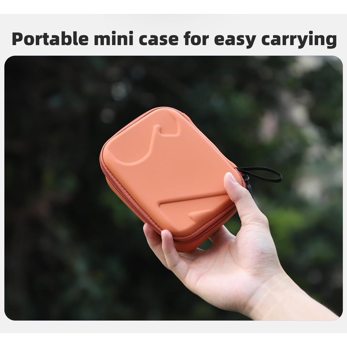 FSIDIWT Carrying Case for DJI Osmo Action 5 Pro/4/3, Portable PU Storage Travel Bag for DJI Osmo Action 5 Pro/4/3 Accessories (Black)