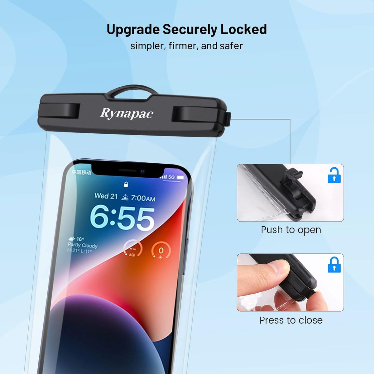 Waterproof Phone Pouch Bag - 8.5in WaterProof Cell Phone Case for Beach Travel Must Haves, Waterproof Phone Holder with Lanyard for iPhone 16 15 Pro Max Galaxy S24 S23 Ultra Pixel 8, Cruise Essentials