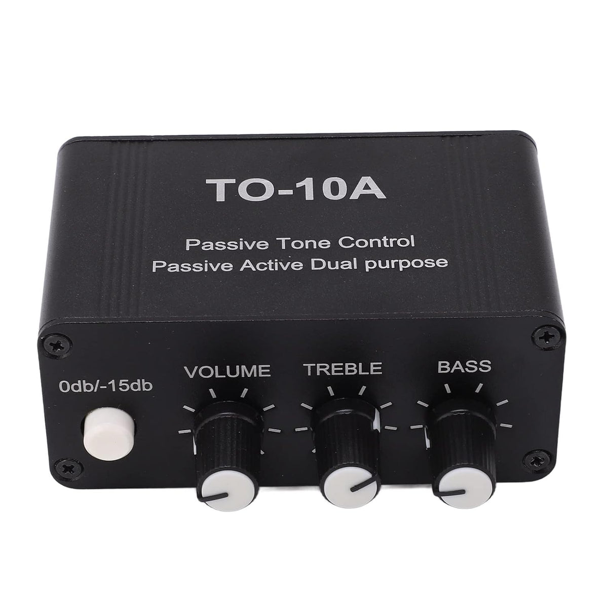 Garosa Mini Electronic Audio Stereo Preamplifier, DC 12V Small Stereo Audio Amplifier with Treble Bass Volume Control