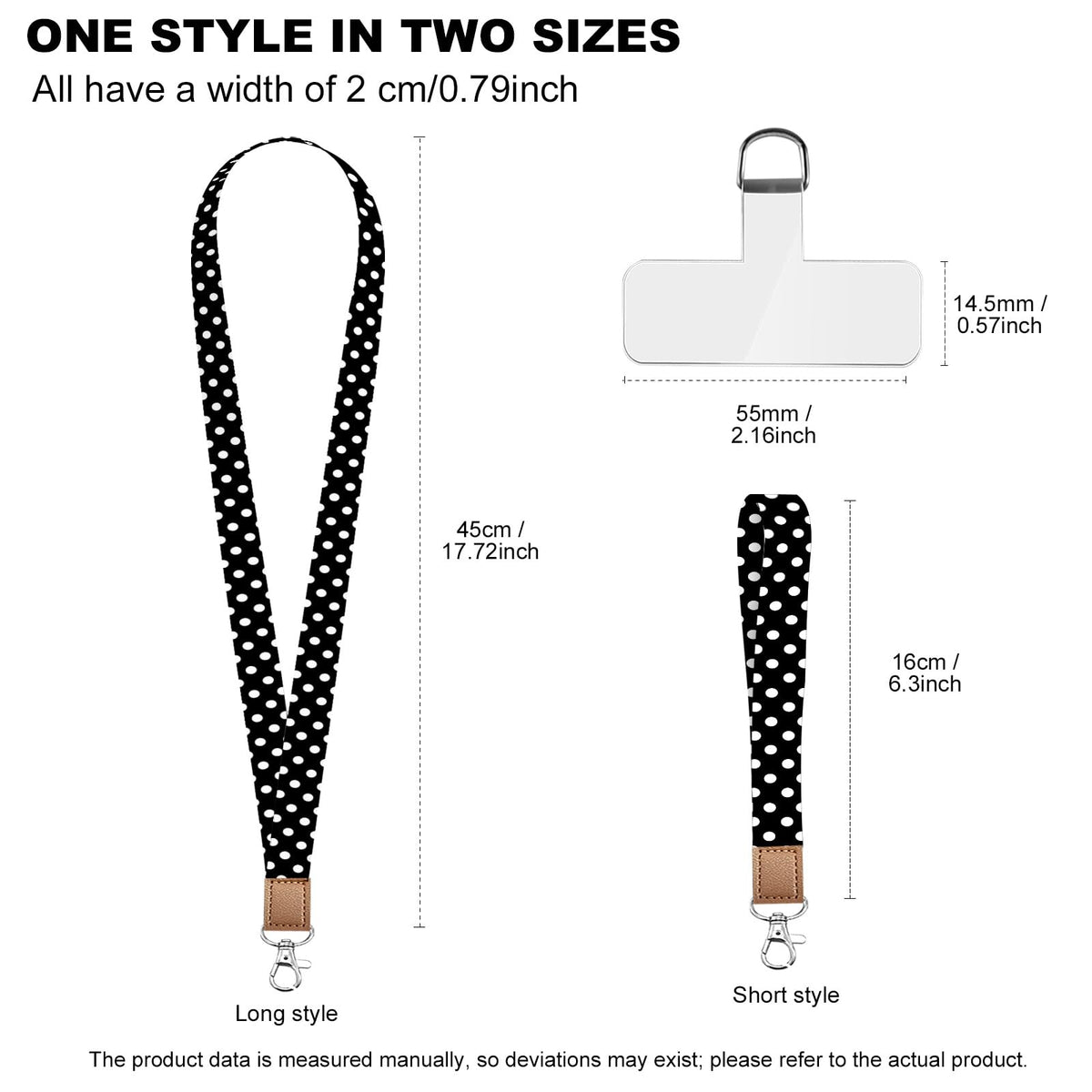 ZSYTZL 2 Pack Phone Lanyard with 2 Tether Tab, Cute Neck Wrist Straps for Phone Wallet ID Badge Keychain, Compatible with Most Smartphones