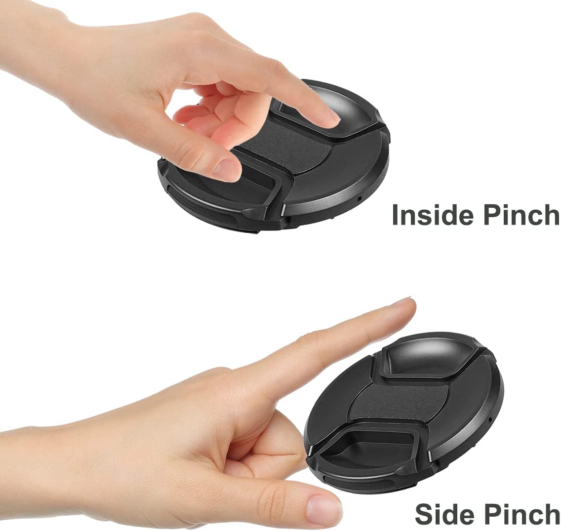 SIOTI 95mm Lens Cap, 2 Packs + 1 Piece Cleaning Wiper, Model: LC-95, Compatible with Camera Lens & Filter Adapter Ring