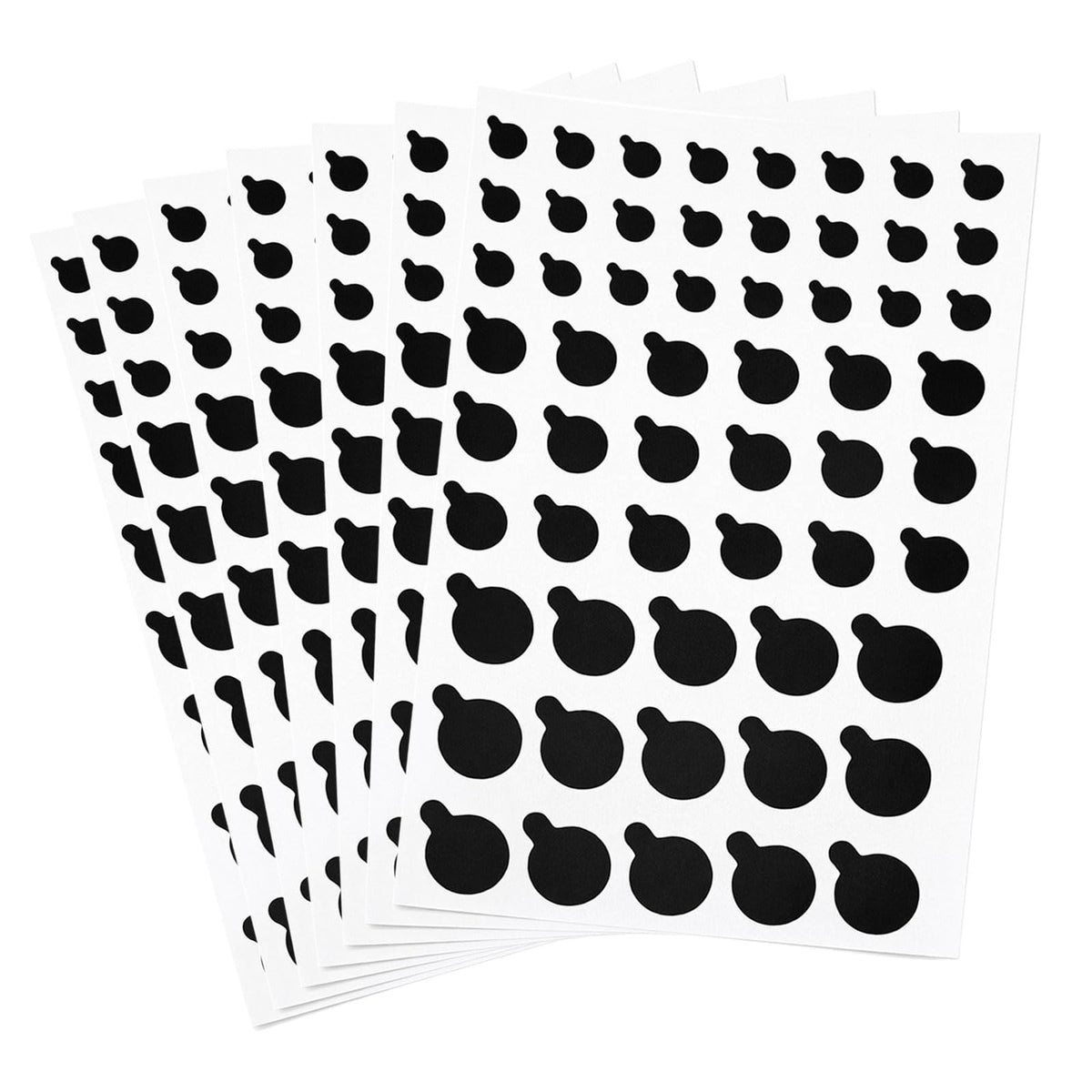 Mnvhoky Solid Color Webcam Privacy Stickers, Anti-Peeping Camera Cover Tabs, Reusable Low-Tack Vinyl Covers, Multi-Size Black Sheets (7 Pack, Matte