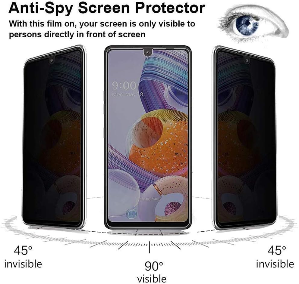 [2-Packs] Privacy Screen Protector for OnePlus Nord N10 5G, Anti-Spy Tempered Glass Protectors for 6.49 inch