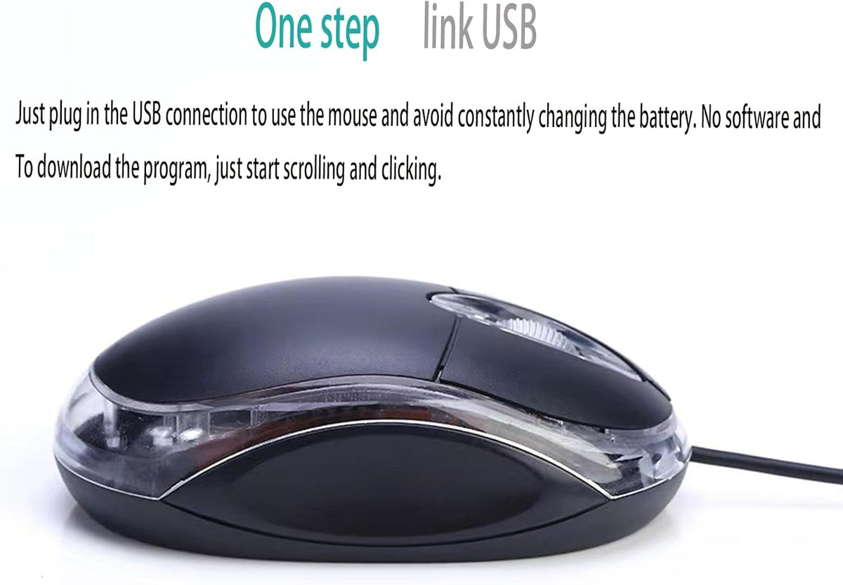 Guiheng Wired Mini Optical Mouse Computer Mouse Ergonomic Mouse with USB Mouse for Laptop PC Desktop mice Compatible