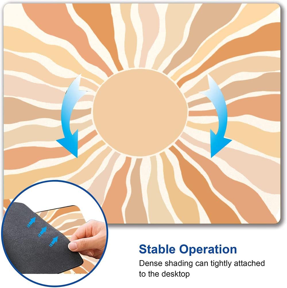Mouse Pad, Modern Abstract Mouse Pad, Waterproof Mouse Mat Square Boho Mousepad Non-Slip Rubber Base Computer Mouse Pads for Office Laptop