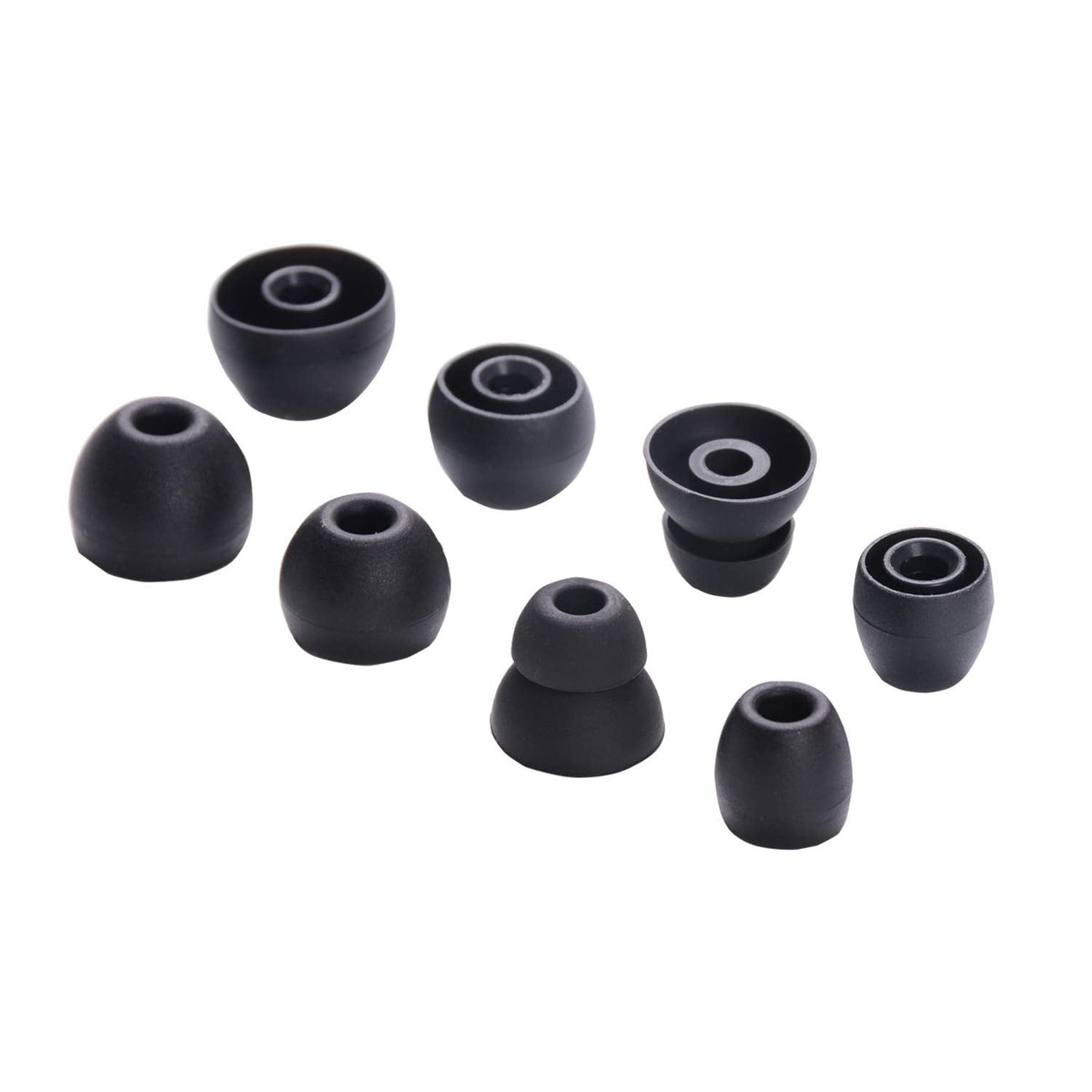 Replacement Silicone Eartips Earbuds Buds Set for Powerbeats Pro Wireless Earphone Headphones,8 Pairs (Blcak)