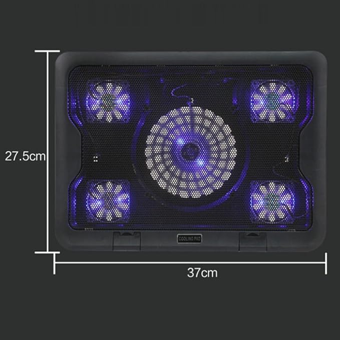 POPETPOP -Fan Radiator Adjustable Cooling Notebook Cooling Pad Fan Cooler Fans Lap Radiator Notebook Cooler Usbc Black