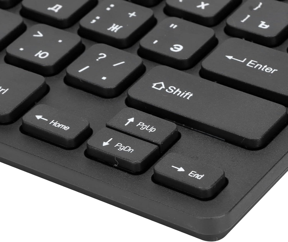 SUNGOOYUE Ergonomic Mini 78 Keys USB Wired Keyboard for PC Notebook Computer Laptop (Russian)