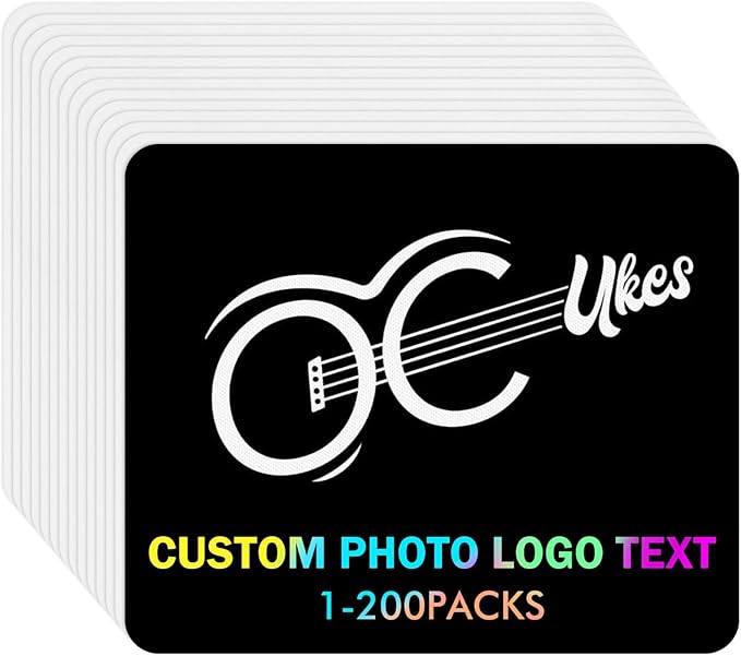 100 Packs Custom Mouse Pad Bulk with Photo Logo Personalized Image Text Laptop Desk Mat Sublimation Customized Non-Slip Desk Writing Pad for Office Work &amp Gaming7.9x9.5 in