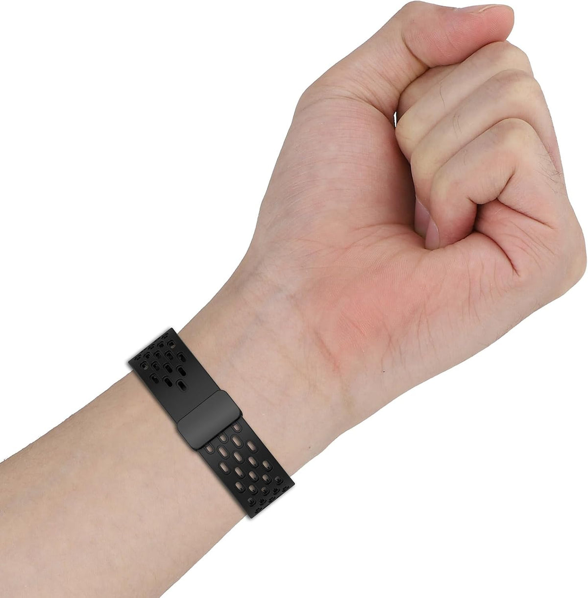 24mm Breathable Soft Silicone Magnetic Butterfly Closure Sport Replacement Band Straps Compatible with Ticwatch Pro 5