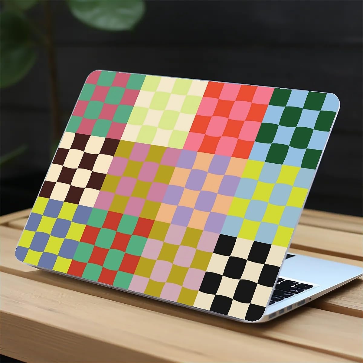 Compatible with MacBook Air 13.3 13.6 Inch Case 2022 2021 2020 2019 Plastic Hard Shell Case Cover,13.6 Air (A2681) M2 2022, Colorful Checker