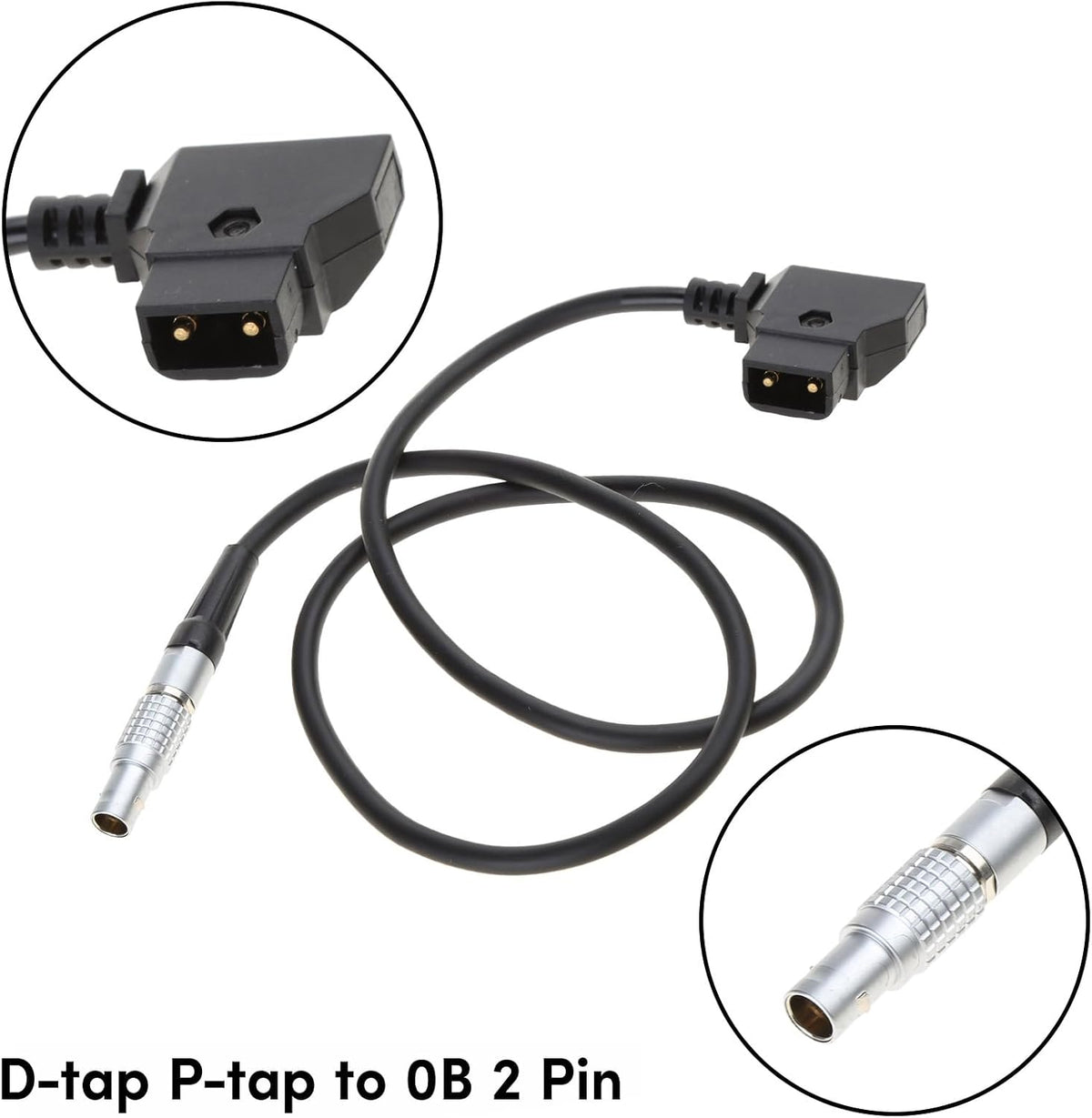 HYROOY 0B 2Pin 703Monitor, D tap to Cable Power Cord for, Viewfinders, Camera