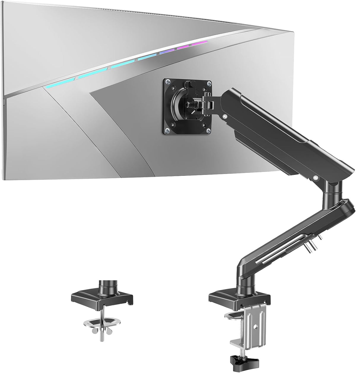 Single Monitor Mount Arm, Fits 13-32 Inch, Holds 4.4-22lbs, Full Motion, VESA 75x75/100x100, Desk Mount Freelift Pro