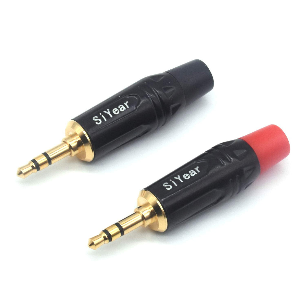 SiYear 3-Pole 3.5mm Stereo Headphone Jack Male Plug Repair Replacement Solder Adapter, 3.5mm (1/8inch) Solder Type DIY Audio Cable Connector(2PACK)