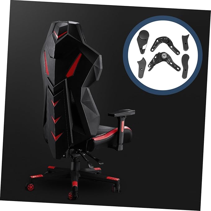 6 Pcs Black Game Chair Adjusters Professional Multi Angle Regulators Plastic Parts for Gaming and Office Chairs