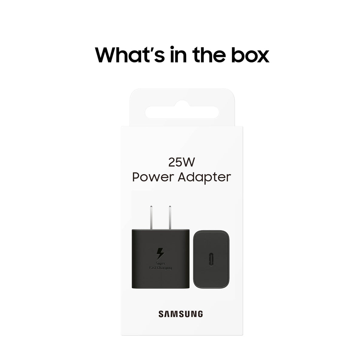 Samsung 25W Wall Charger Power Adapter, Cable Not Included, Super Fast Charging, Compact Design, Energy Efficient, Compatible with Galaxy and USB Type