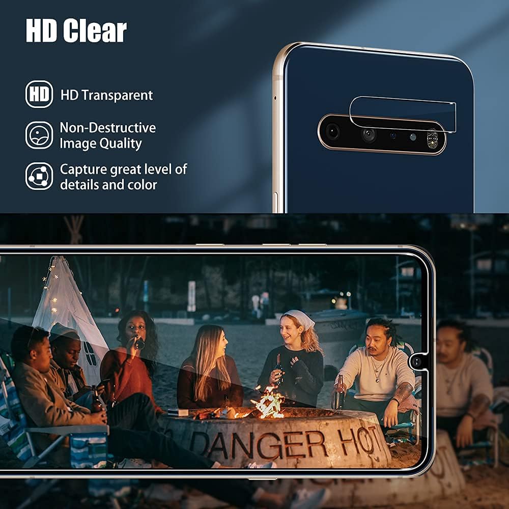 [2+2 Pack] Tempered Glass Screen Protector for LG V60 ThinQ, Anti-fingerprint and Shatter Proof, Not for Dual Screen