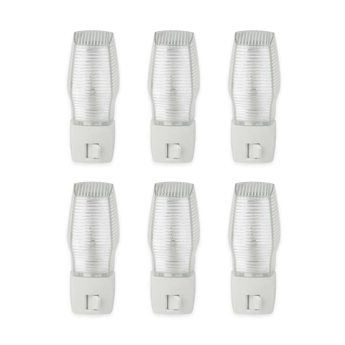 OSKOS 6 Pack Plug in Night Light with Manual On/Off Switch, 7W Incandescent Bulb Included, ETL Listed