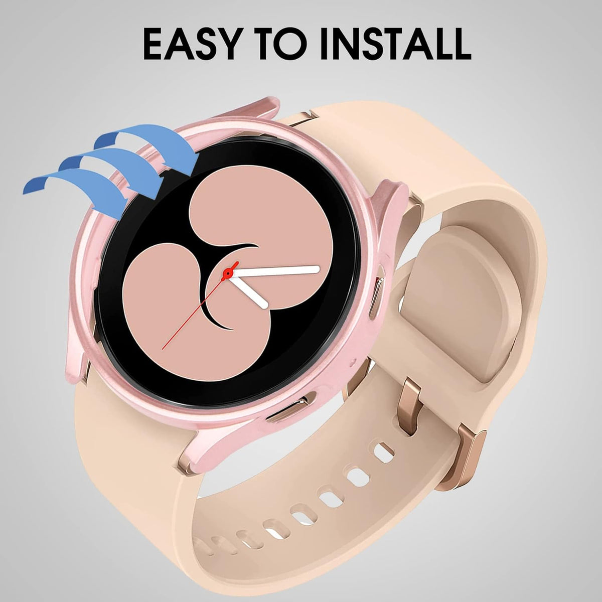 12+4 Pack Case for Samsung Galaxy Watch 6 44mm with Tempered Glass Screen Protector, Waterproof Hard PC Cover