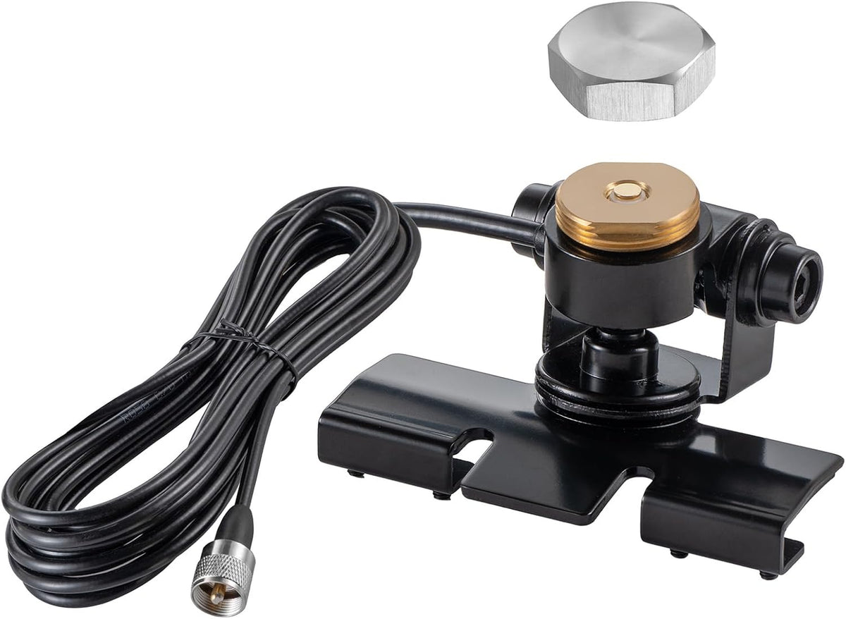 eifagur PL-259 16.5 Adjustable NMO Antenna Lip Hatchback Mount W/NMO Mount Cap UHF Male ft Cable for Vehicle Truck Car