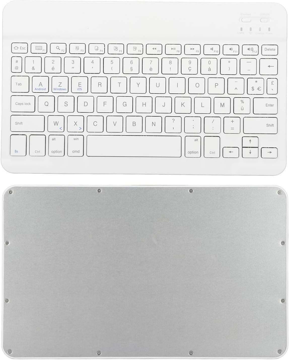 Sanpyl Keyboard, 10in Ultra Thin Bluetooth French AZERT Keyboard, Waterproof Multifunctional for Tablet Phone