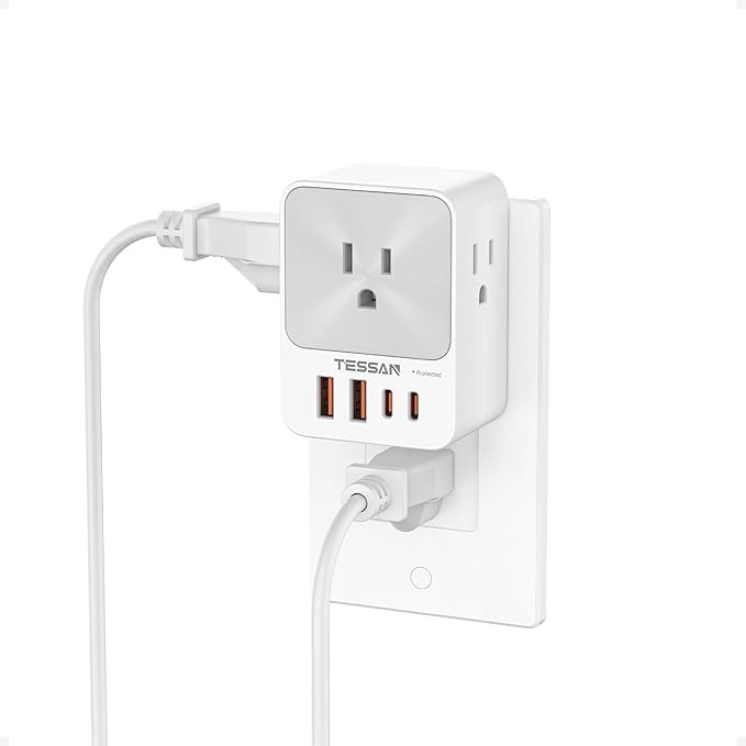 TESSAN USB C Charger Block 20W PD, 4 USB Wall Charger Fast Charging