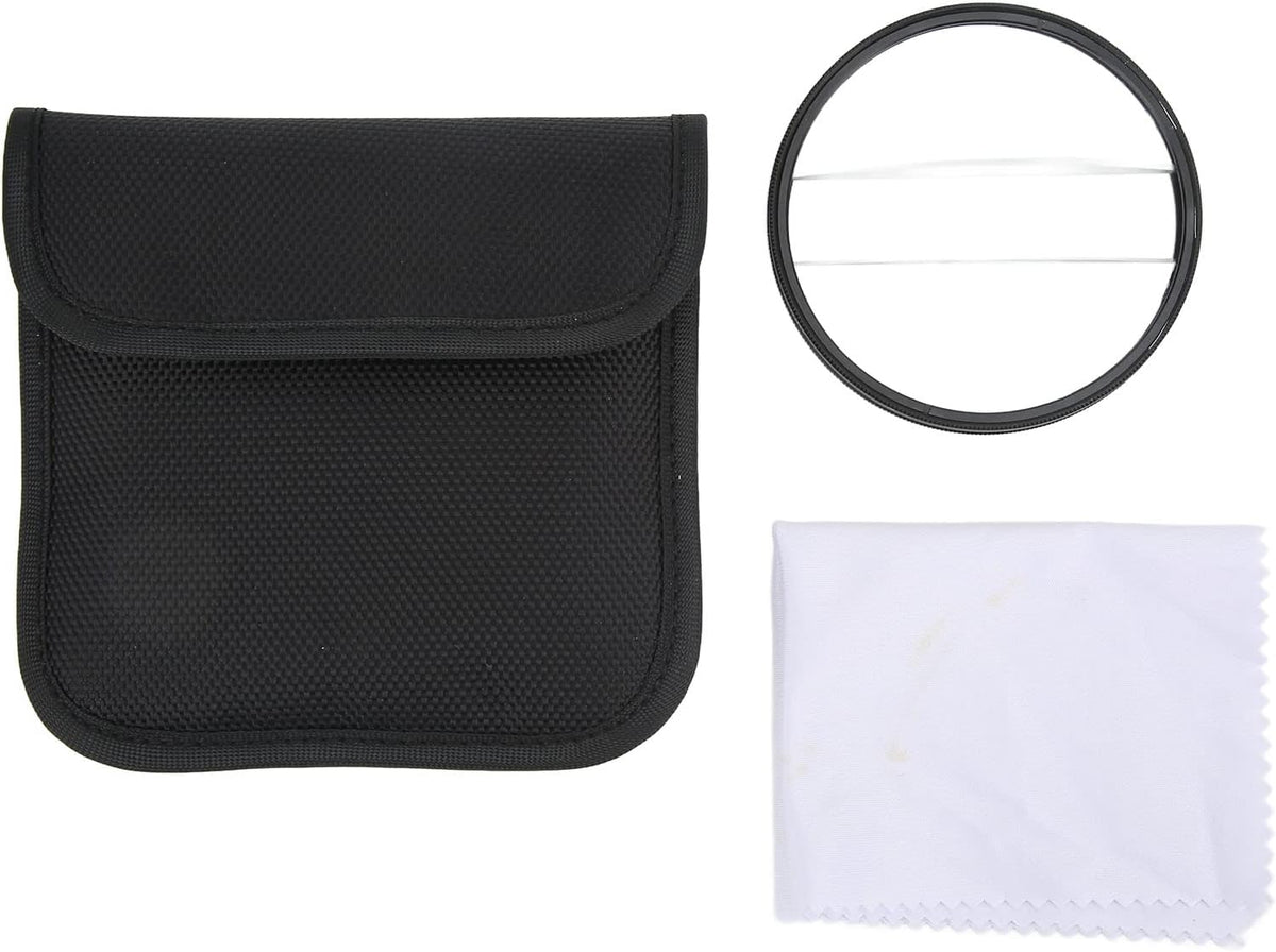Lens Filter Kit Camera Special Effects, Double Glass Split Diopter Filter, Foreground Blur Photography SLR Accessory