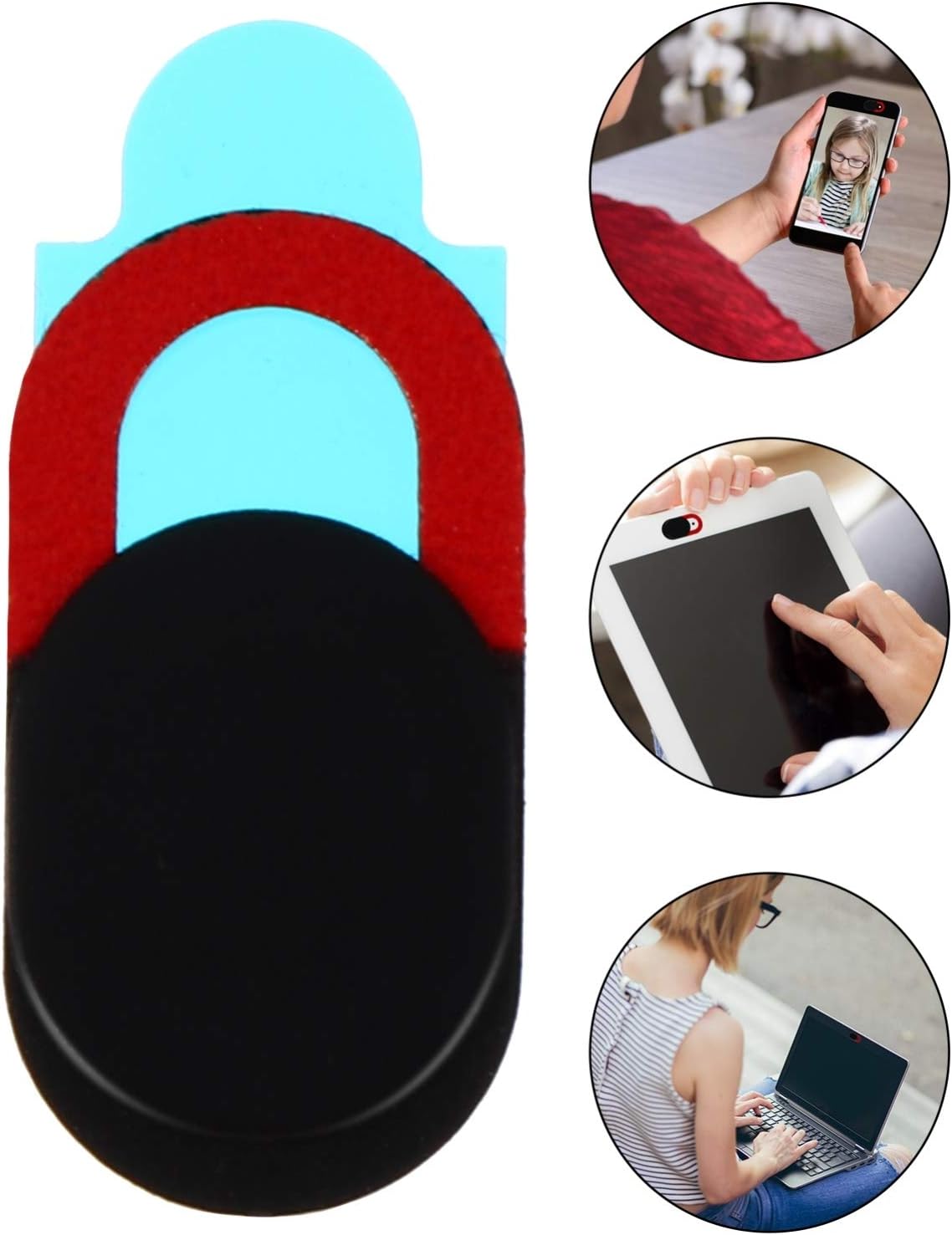 5-Pack 0.70X0.39In Mobestech Webcam Cover Slide for Laptop Phone Tablet Camera Privacy Protector Compact Lightweight