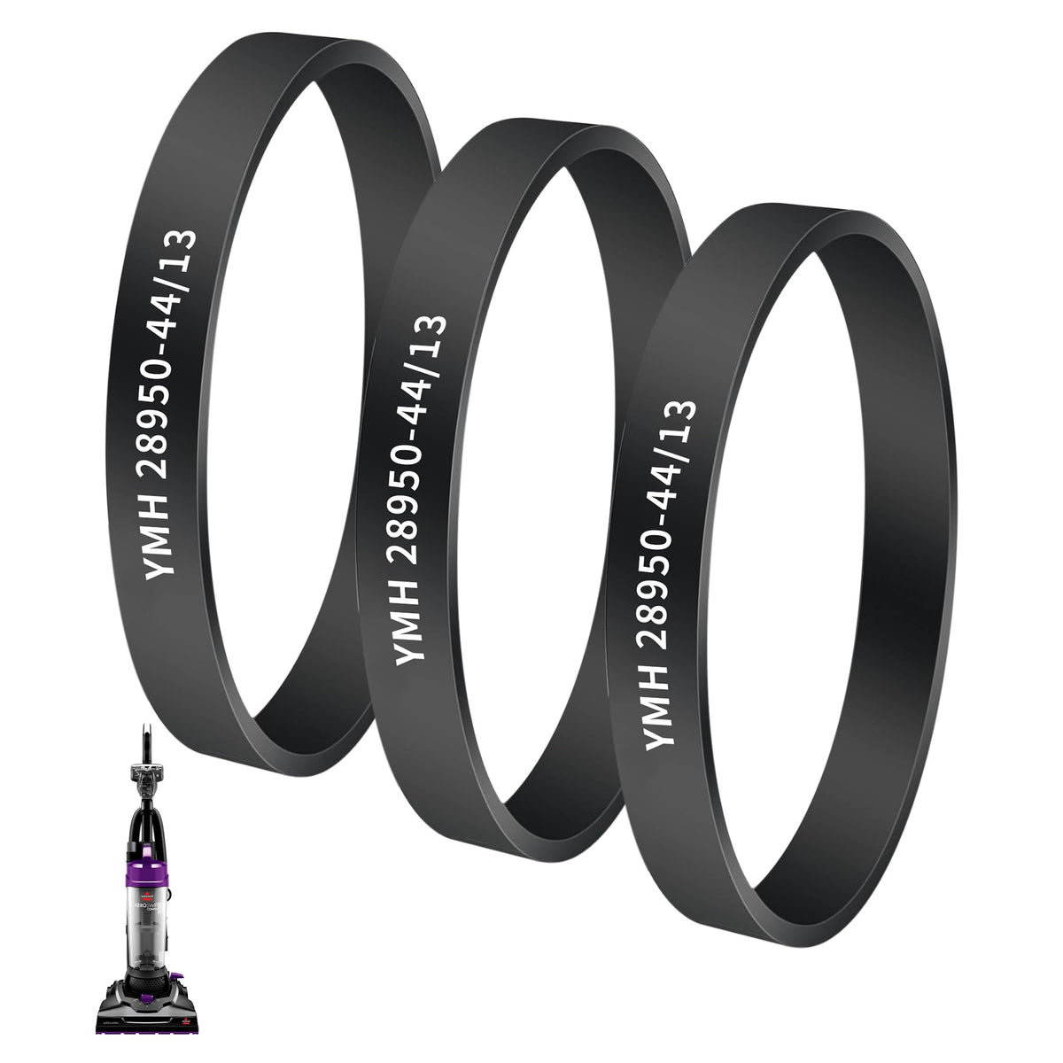 Huarntwo YMH28950 Replacement Vacuum Cleaner Belts for Hoover(3 pcs)