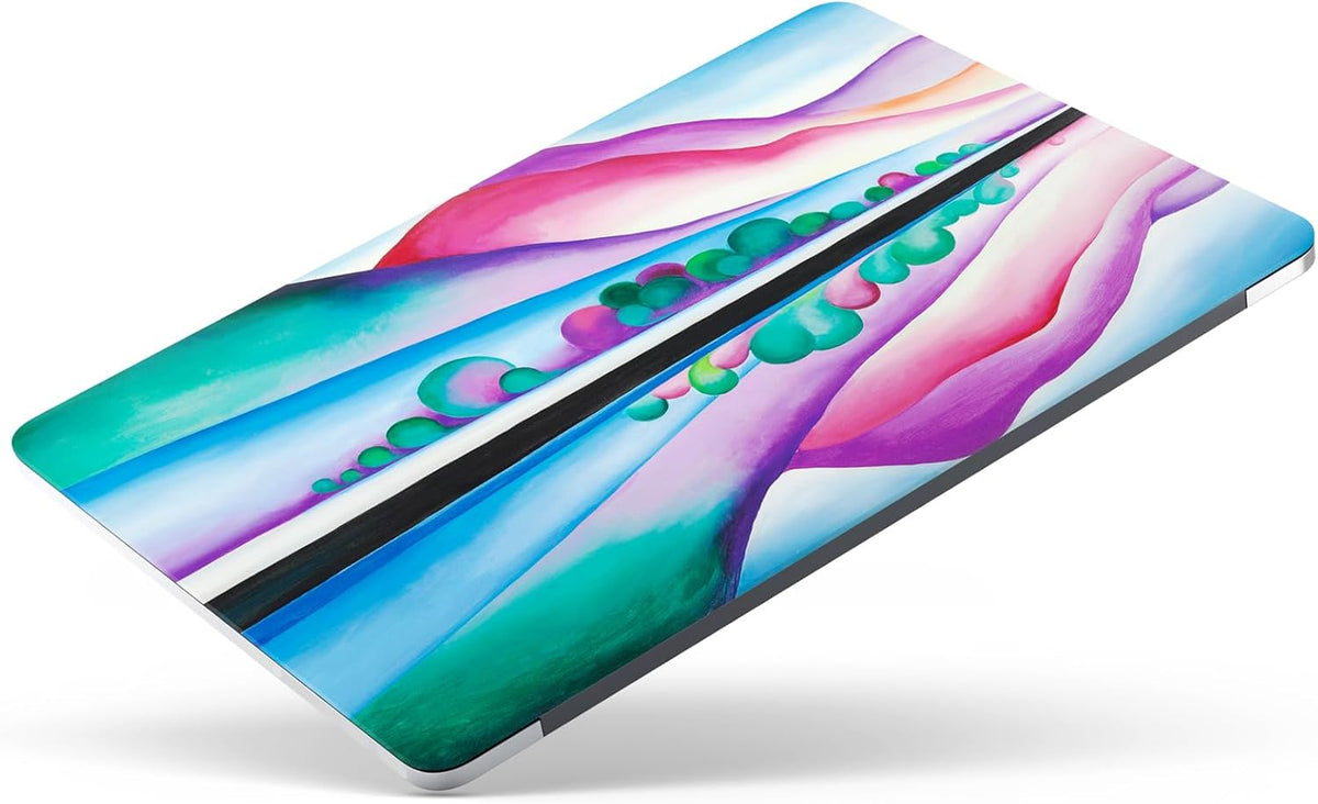Berkin Arts Compatible with MacBook Air 13 inch Cover, 2022-2018 Release A2179/A2337 M1 with Keyboard Cover & Screen Protector Vivid Abstract Landscape (Lake George Reflection by O'Keeffe)