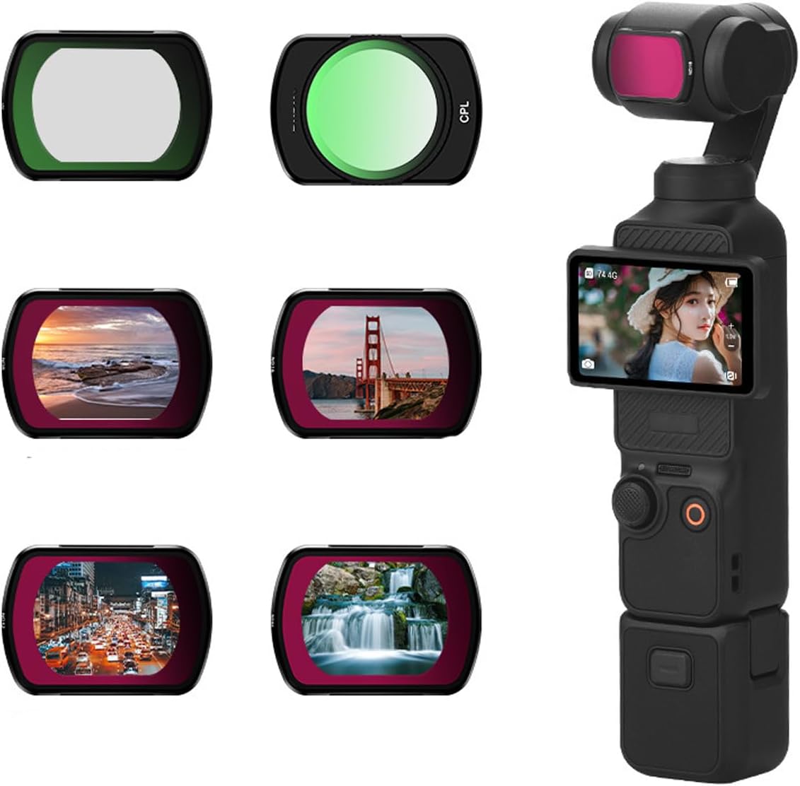 Magnetic ND32 Filter for DJI Osmo Pocket 3 Camera Lens, Waterproof Scratch-Resistant Accessories
