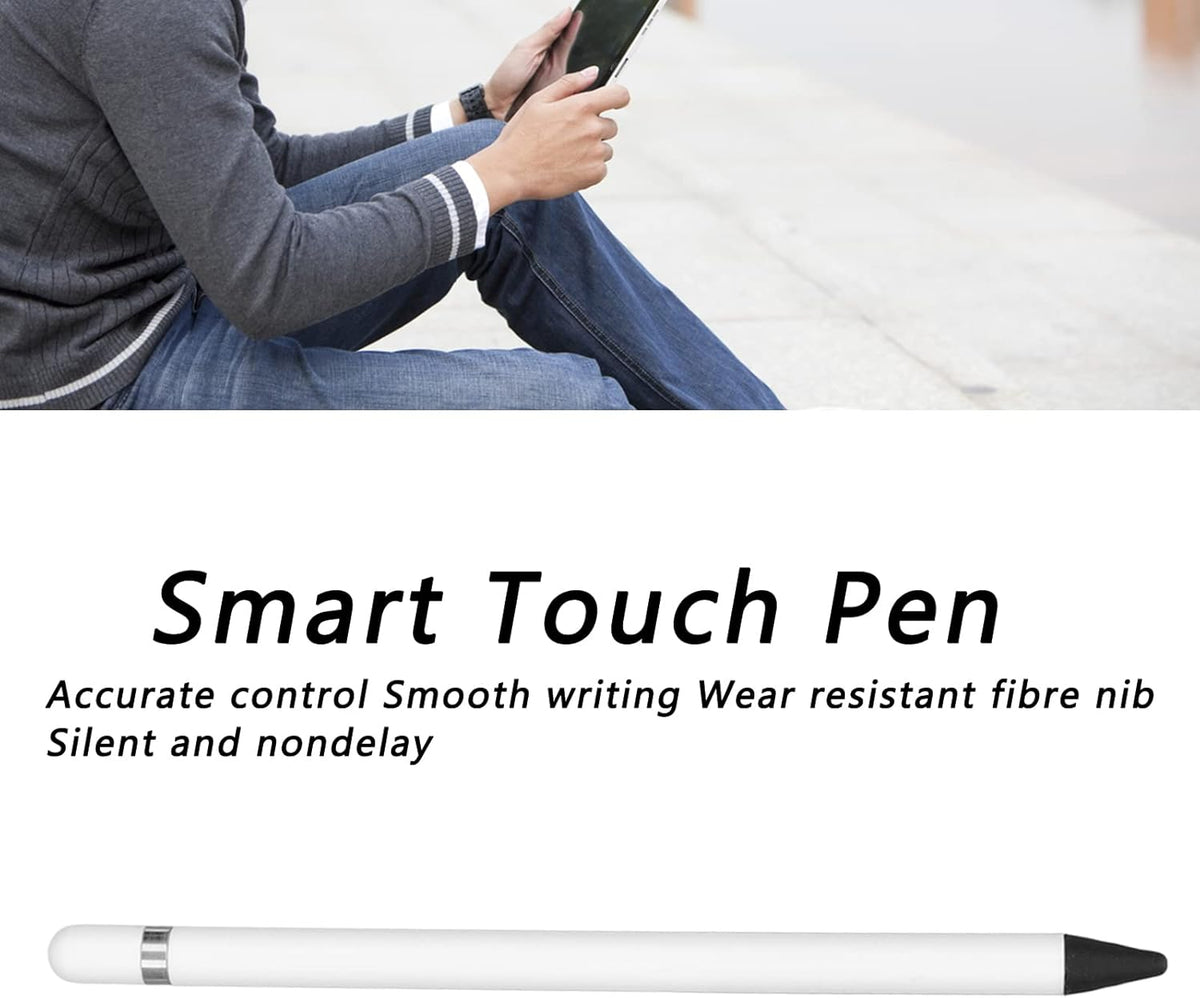 Capacitive Touch Screen Stylus Pens, Soft Silicone Tip, Accurate, Wear Resistant, Compatible with All Devices (White)